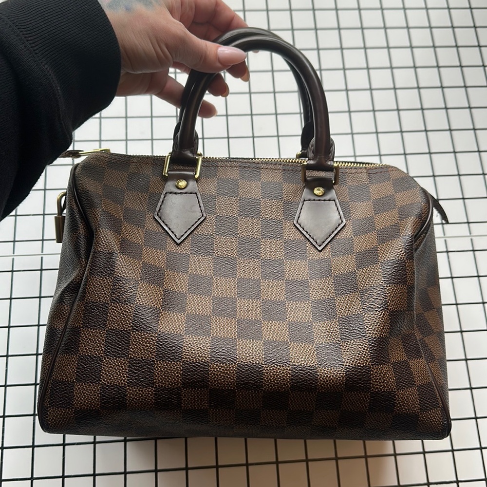 Louis Vuitton Damier Ebene Speedy 25 Handbag